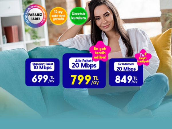 Ev İnternetinde Avantajlı Fiyatlar!